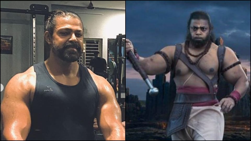 prabhas saif ali khan film adipurush hanuman character devdatta gajanan nage fitness video viral on internet
