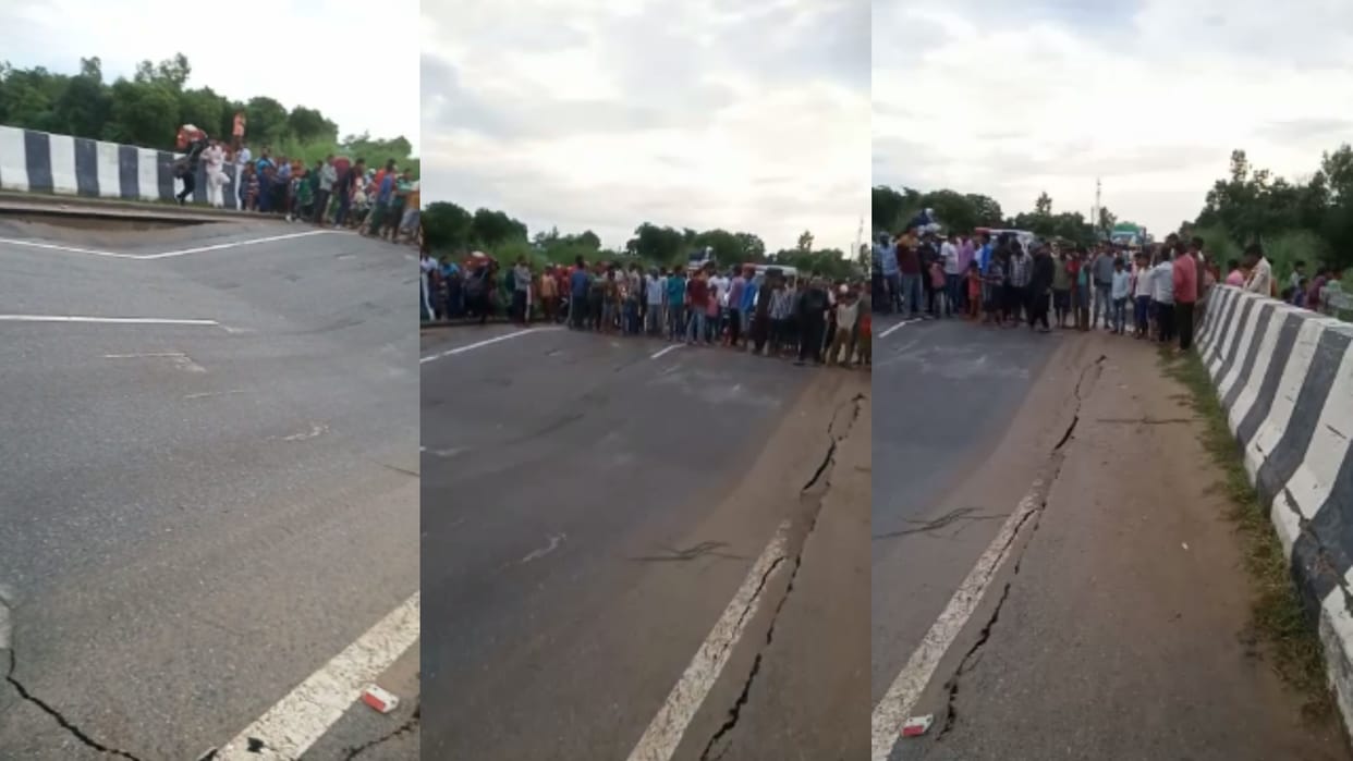 Small bridge collapses on Nanpara-Lakhimpur highway in Bahraich, vehicular traffic stopped
