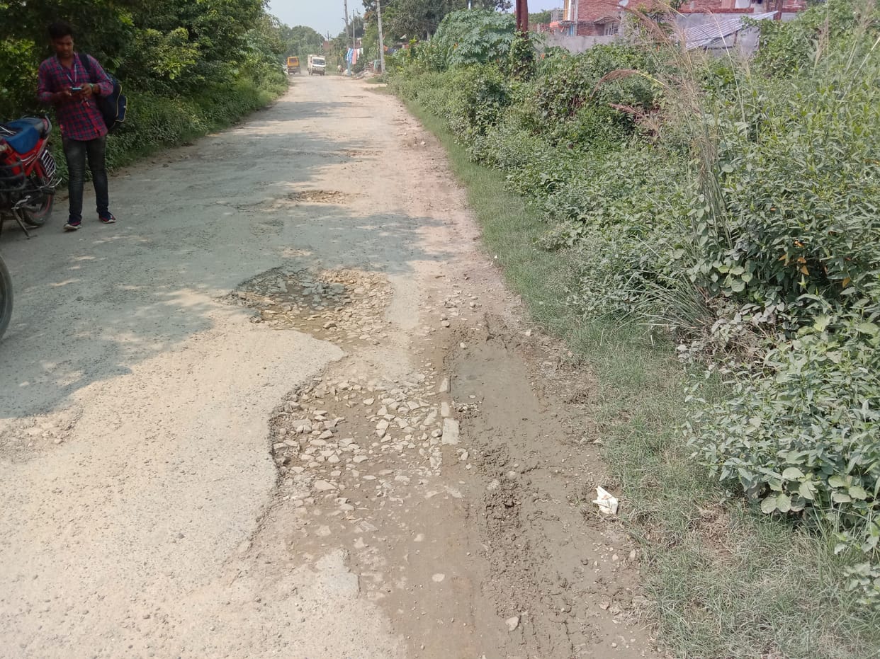 The distance of the floor increasing the potholes on the roads