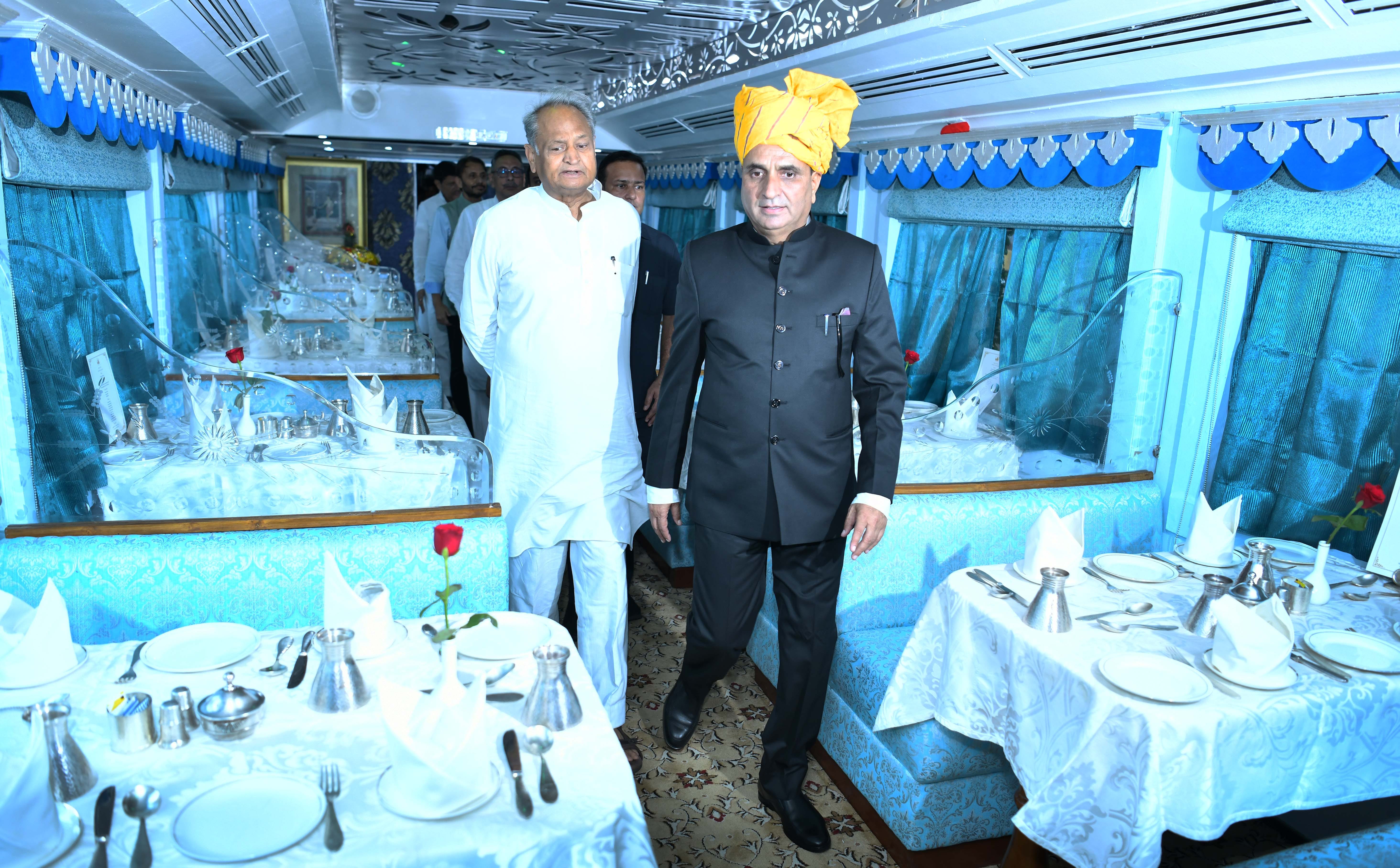 Ashok Gehlot Green Flaged Palace On Wheels in Jaipur, super luxury train embarks journey