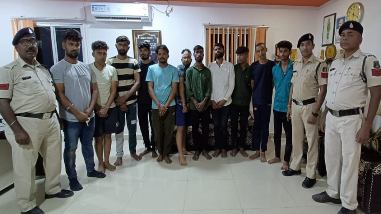 18 arrested in ruckus over durga idol immersion in chhattisgarh bilaspur