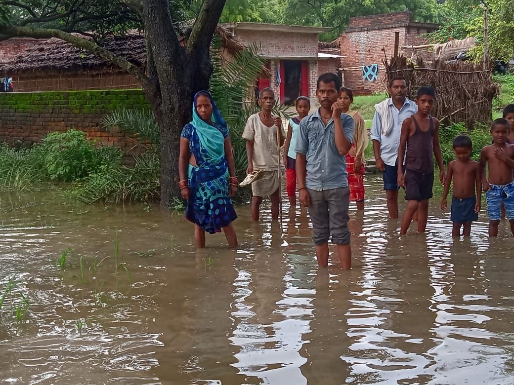 Rain water filled in Moodadiha village