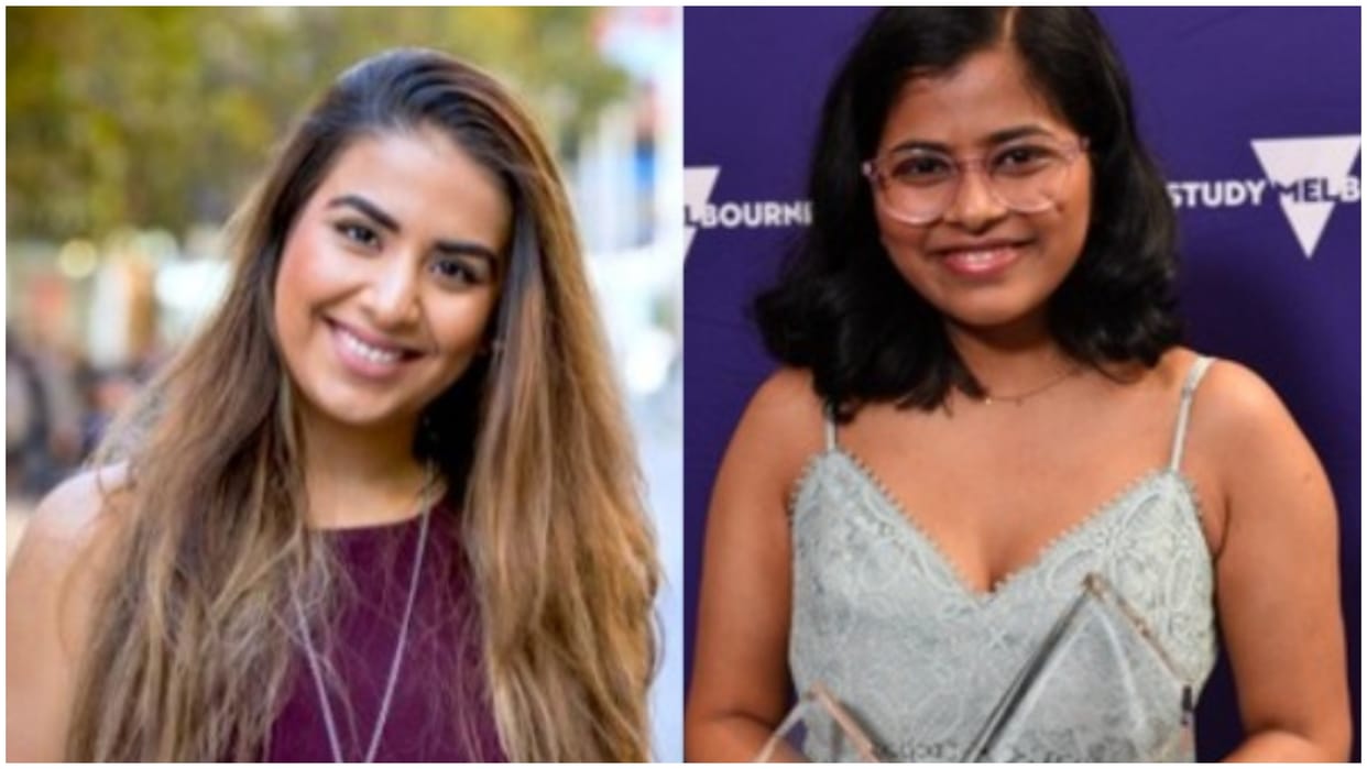 two indian girl student ritika Saxena and divyangana sharma won Victorian Premier's Award