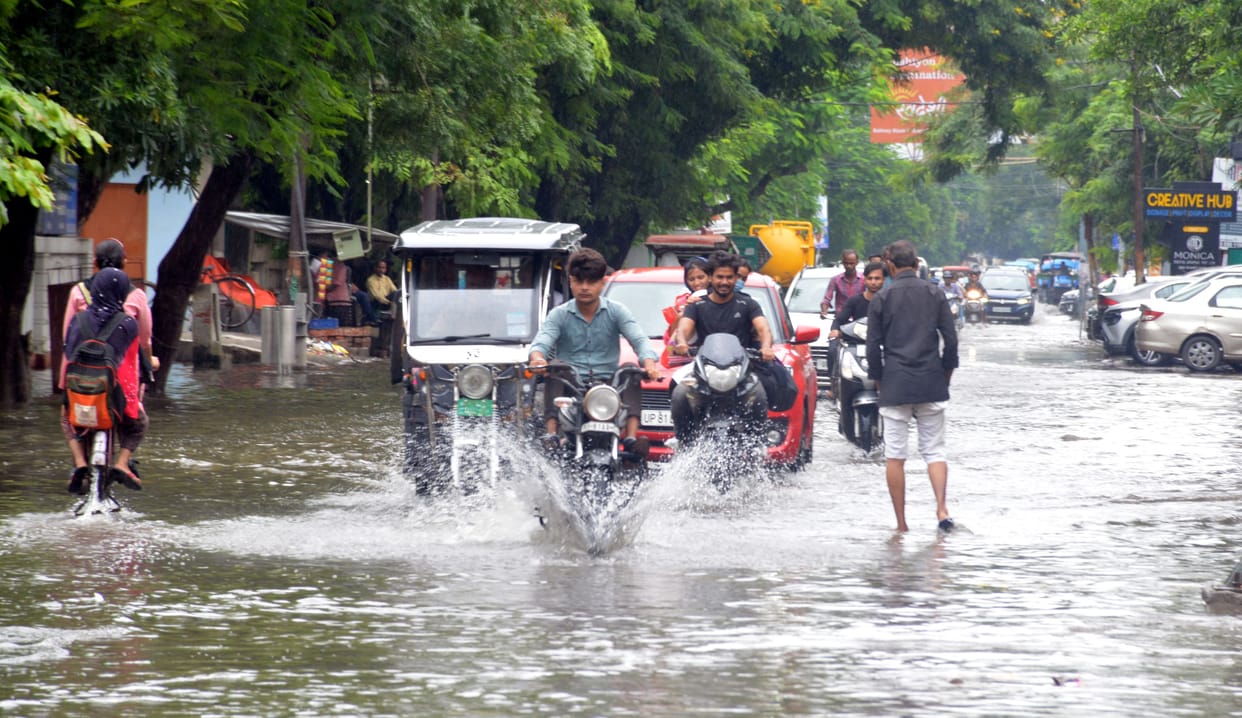 Waterlogging in many areas due to rain, paddy crop destroyed