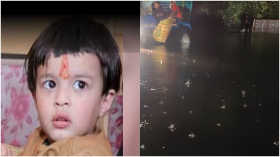 Three year old girl drowned in Yamuna with rain water on her birthday in mathura