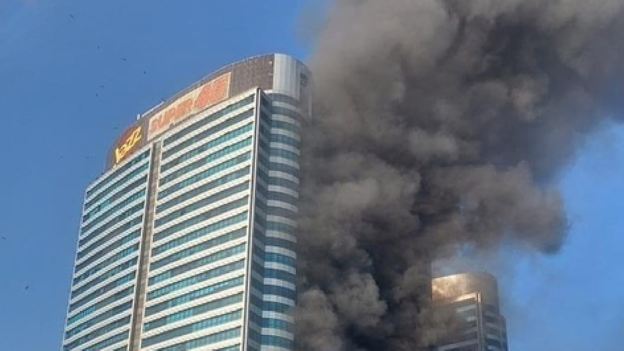 Fire broke out in shopping mall Islamabad Customers present inside were evacuated ire tenders rushed to spot