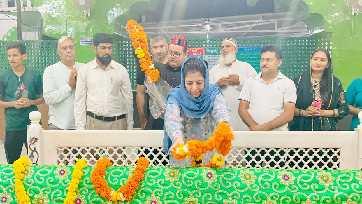 Mehbooba mufti to address convention of workers party headquarters in Gandhinagar jammu