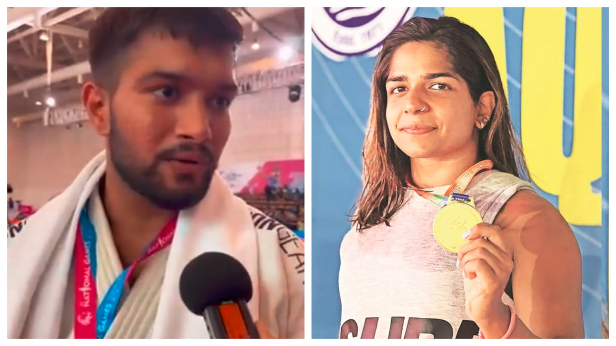 Natioanl Games Punjab Chahat Arora won gold in 100m breaststroke Delhi Judoka Mohit also won gold