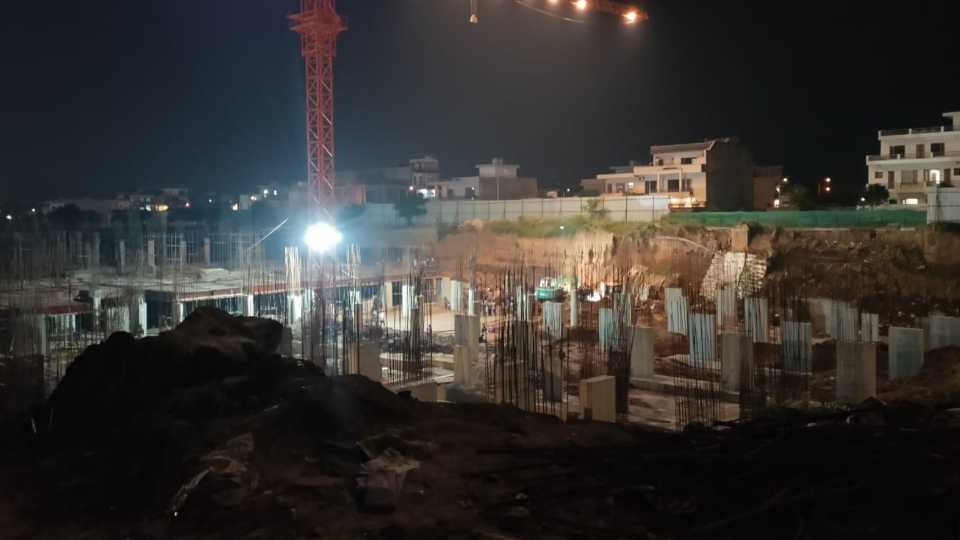 Part of the building collapsed in Mohali of Punjab