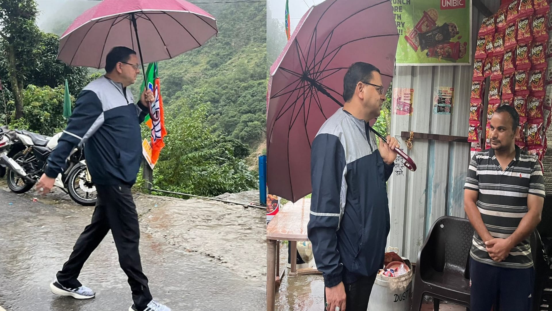 CM Pushkar Singh Dhami on a two-day visit to Rudraprayag discussed with people chai par Charcha
