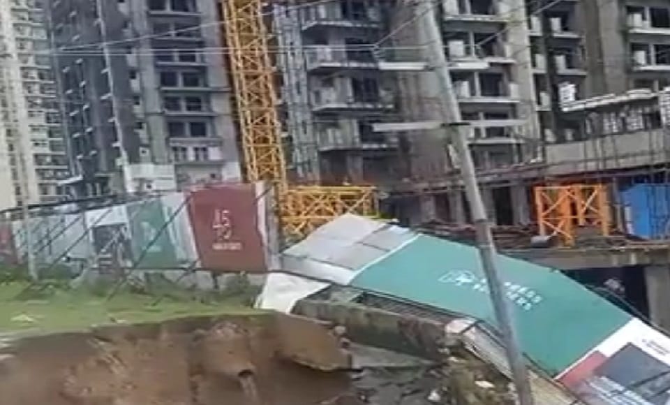 Rain-watered city a major accident averted due to road collapse in Greno West traffic affected
