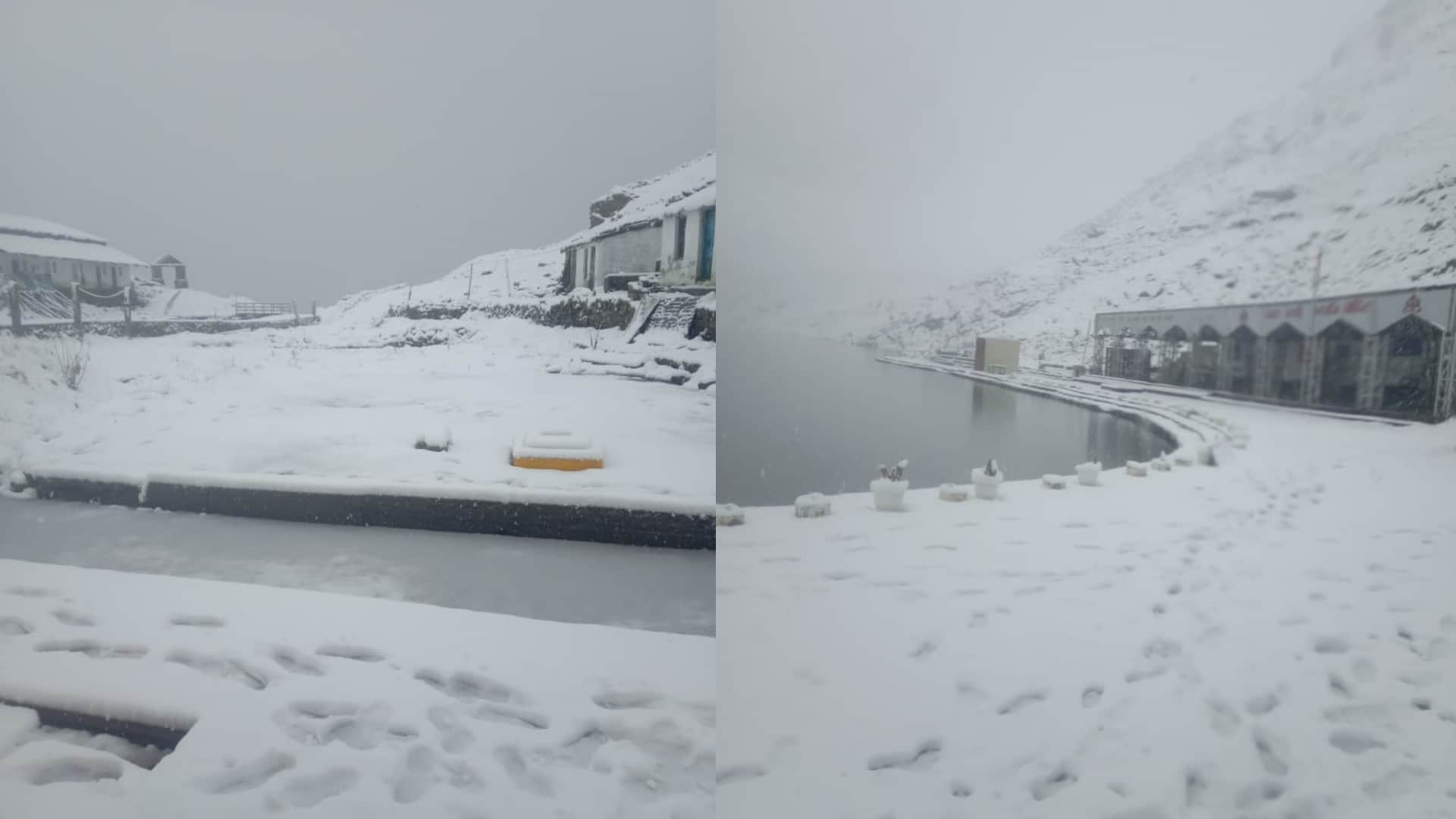 Snowfall In Uttarakhand break on Hemkund Sahib yatra 250 passengers stopped in Ghangaria news in hindi