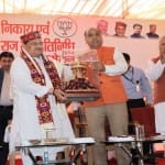 मंडी में सीएम जयराम व भाजपा अध्यक्ष जेपी नड्डा।