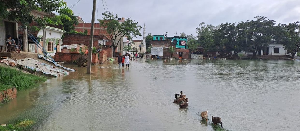 Four houses collapsed in heavy rain, one dead