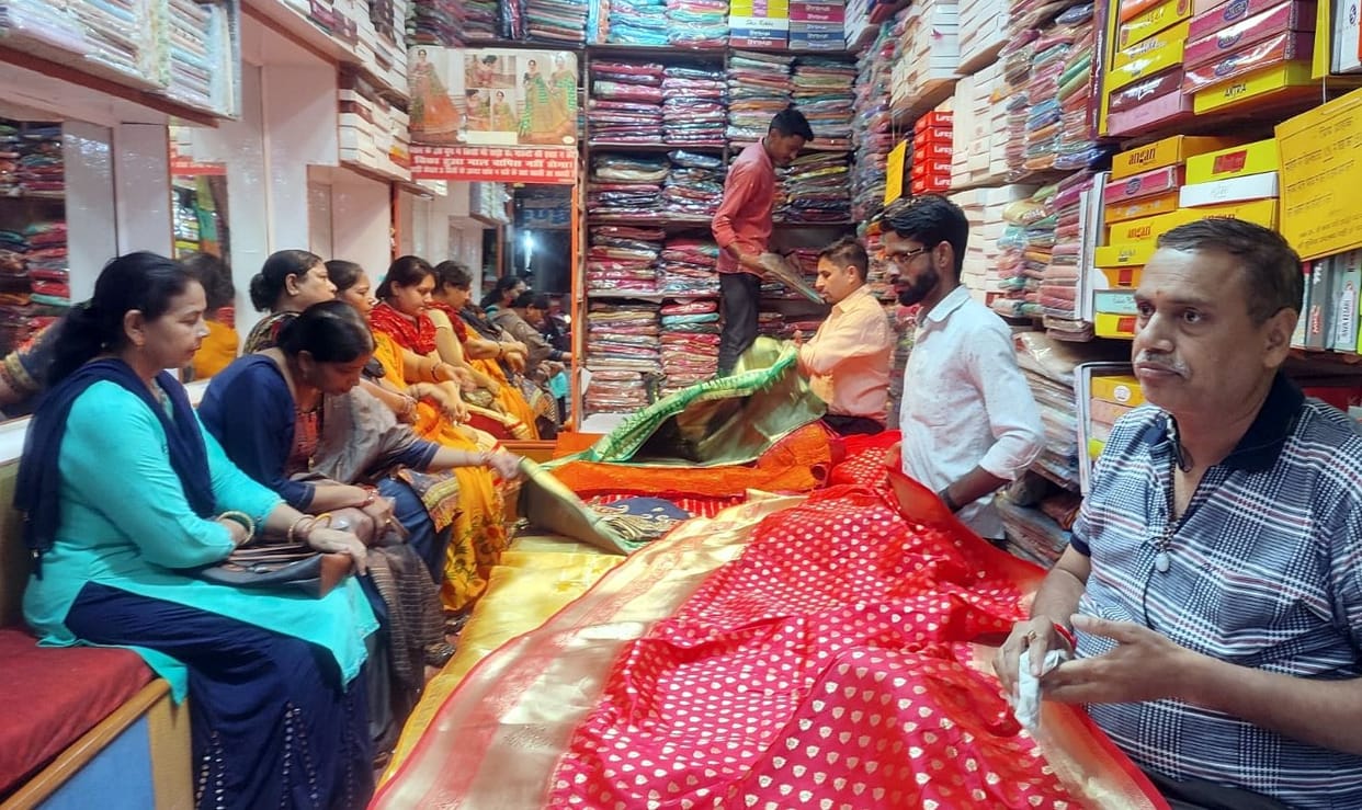 Antique jewelery and silk sarees are the first choice of women