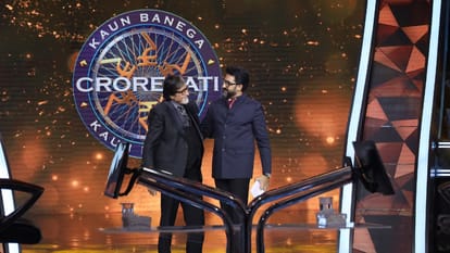 KBC 15 Amitabh Bachchan becomes Sharabi depicts drunk scene infront of Ghoomer star cast Abhishek R Balki