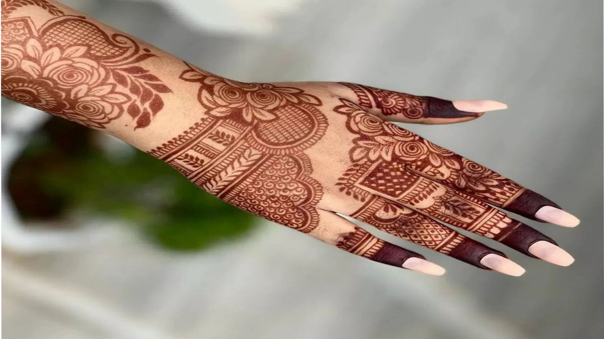 Easy bridal mehndi design 2021|| Simple bharwa mehndi design for front hand  ||floral mehndi designs - YouTube