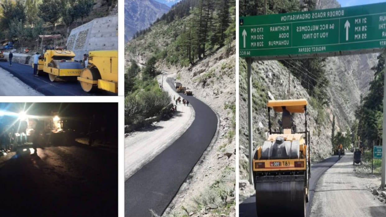 himachal news: Metalling work of lahaul spiti to pangi road