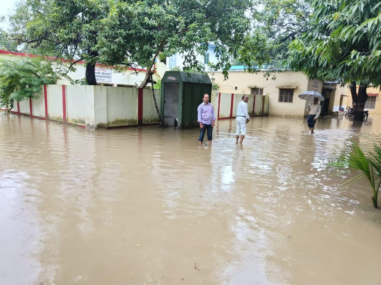 Government office submerged due to heavy rain in the district