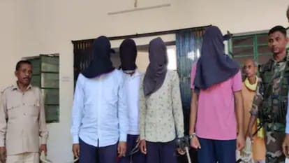 पुलिस की गिरफ्त में आए मारपीट करने वाले चारों आरोपी