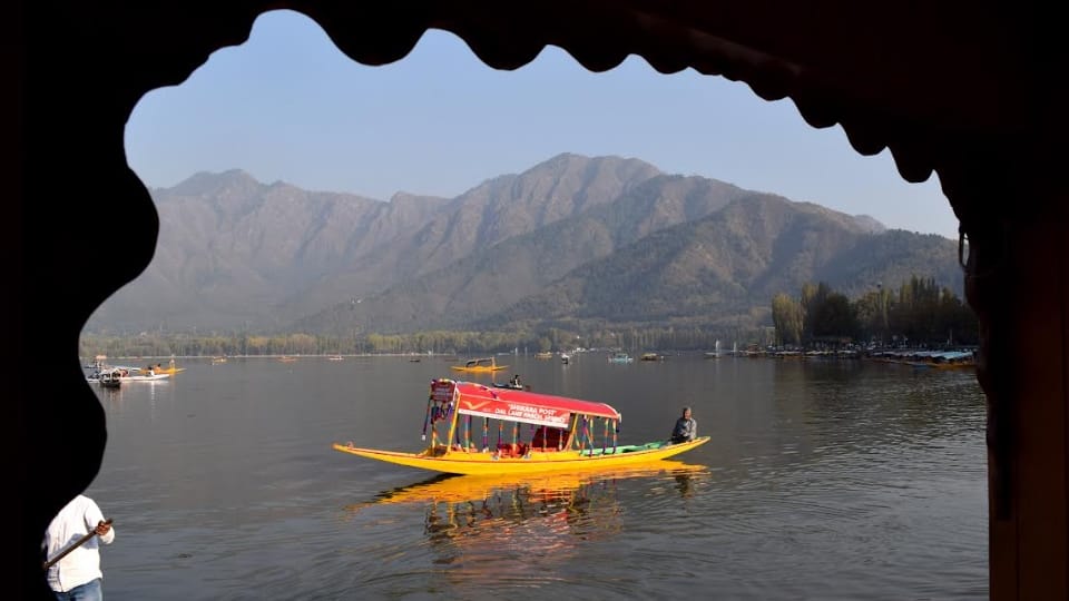 Chief postmaster jammu kashmir inaugurated Shikara post in Dal lake Srinagar