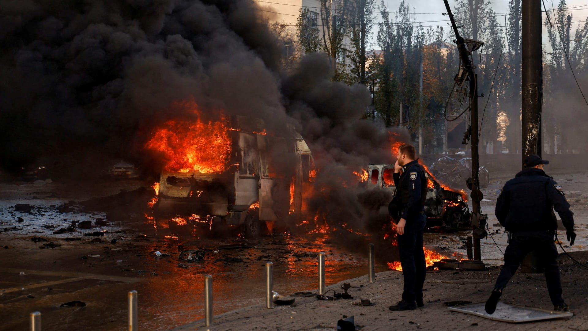 Russias counterattack after the explosion on the Crimea bridge several Ukrainian cities attacked