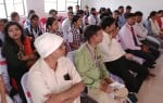 उरमौरा स्थित डायट परिसर में जनपद स्तरीय भाषण प्रतियोगिता में शामिल प्रतिभागी और शिक्षक। संवाद