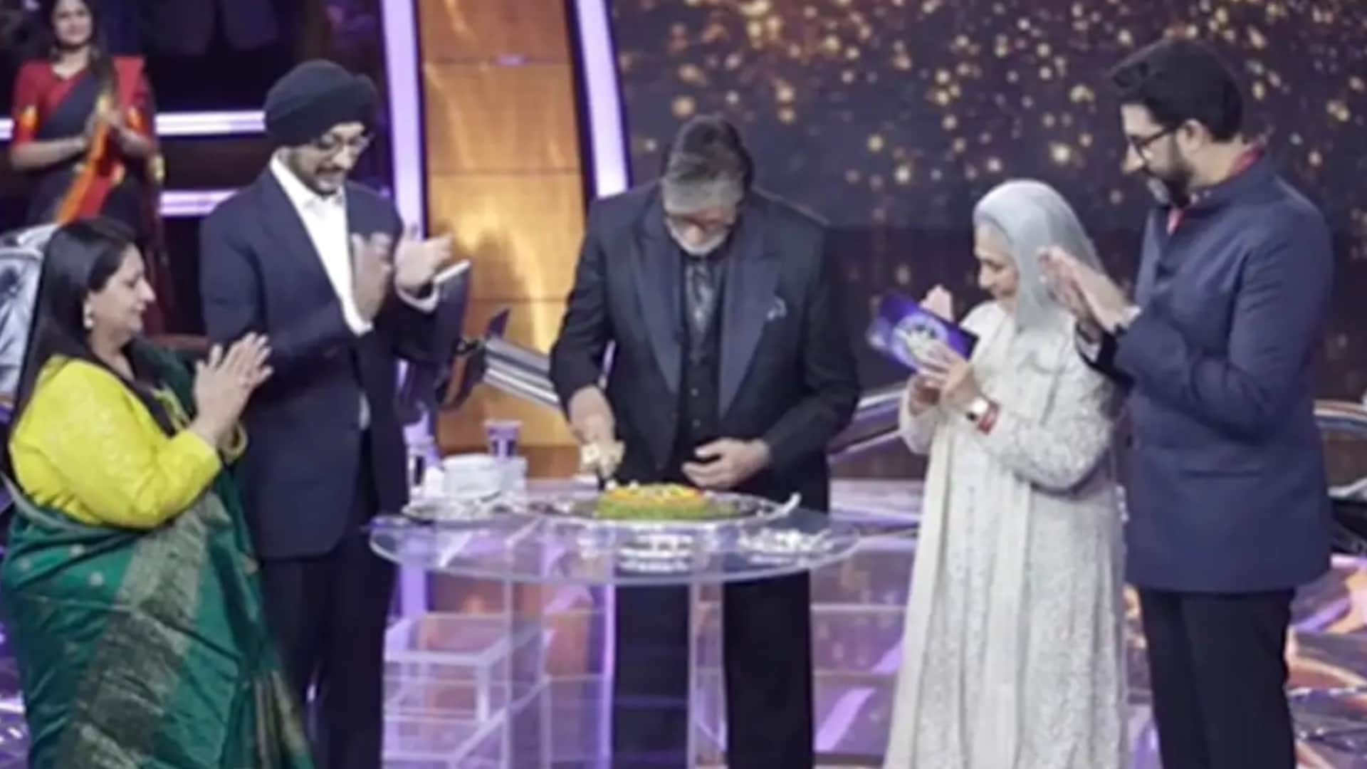 How Amitabh Bachchan 80th birthday celebrated on KBC 16 in the presence of jaya bachchan and abhishek bachchan