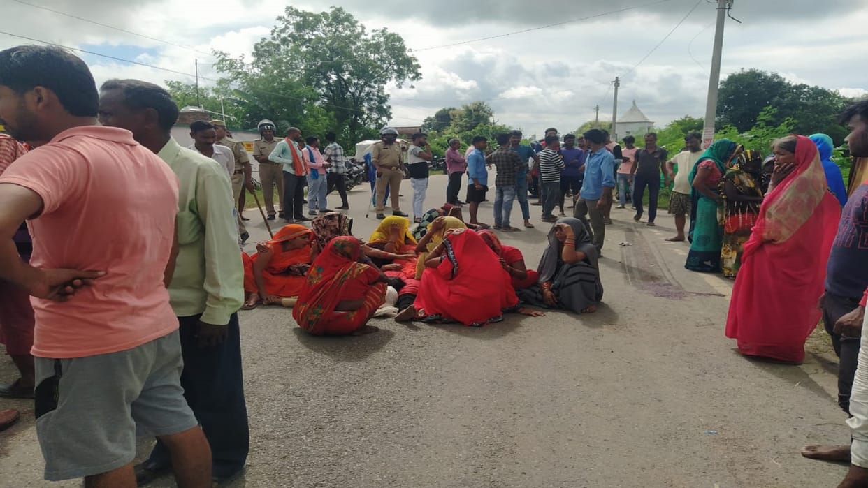 A seven year old girl trampled by the tanker the villagers made a ruckus  After death