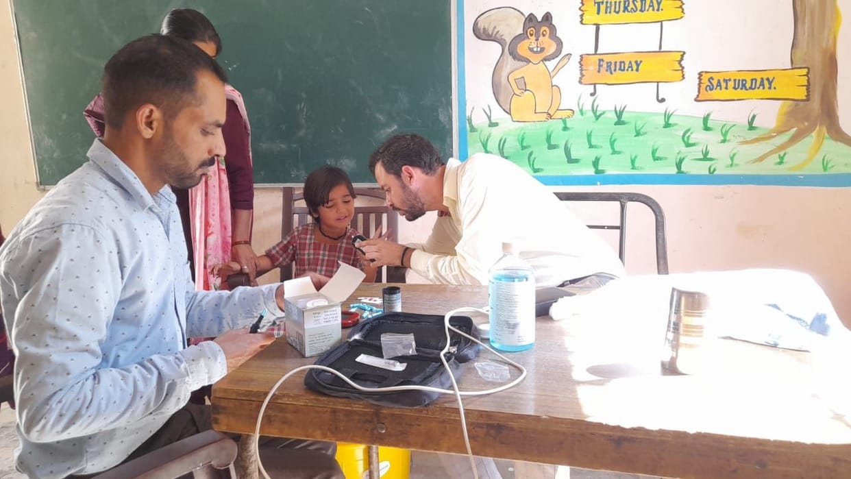 bilaspur news himachal news Health checkup of 357 children under anemia free campaign