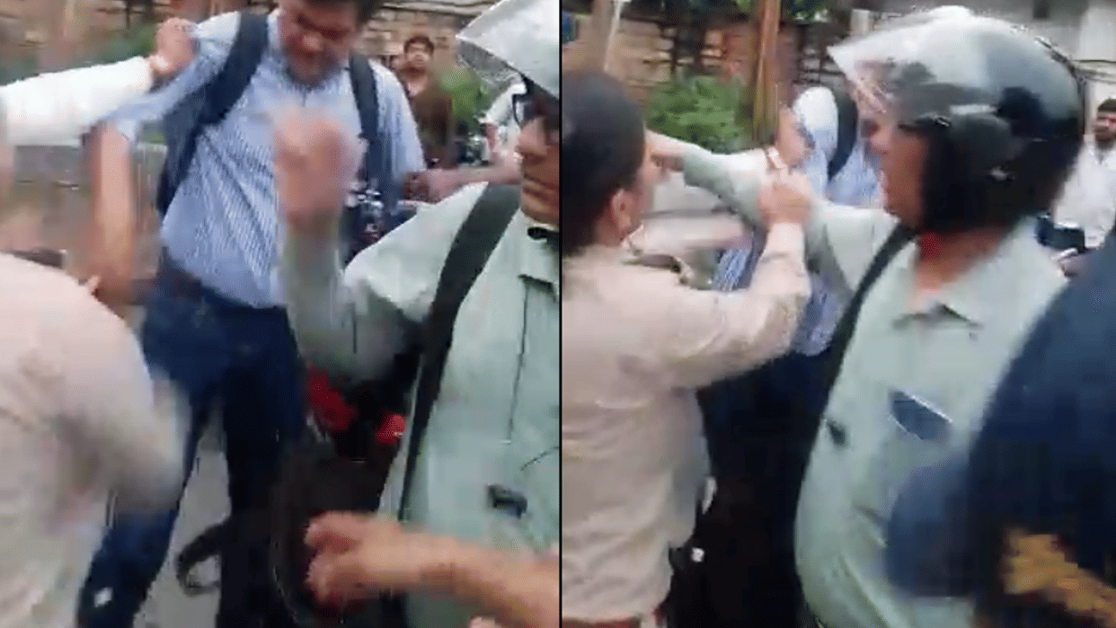 Gwalior News Police Lady Constable Snaps A Bike Rider For Throwing Money during Checking