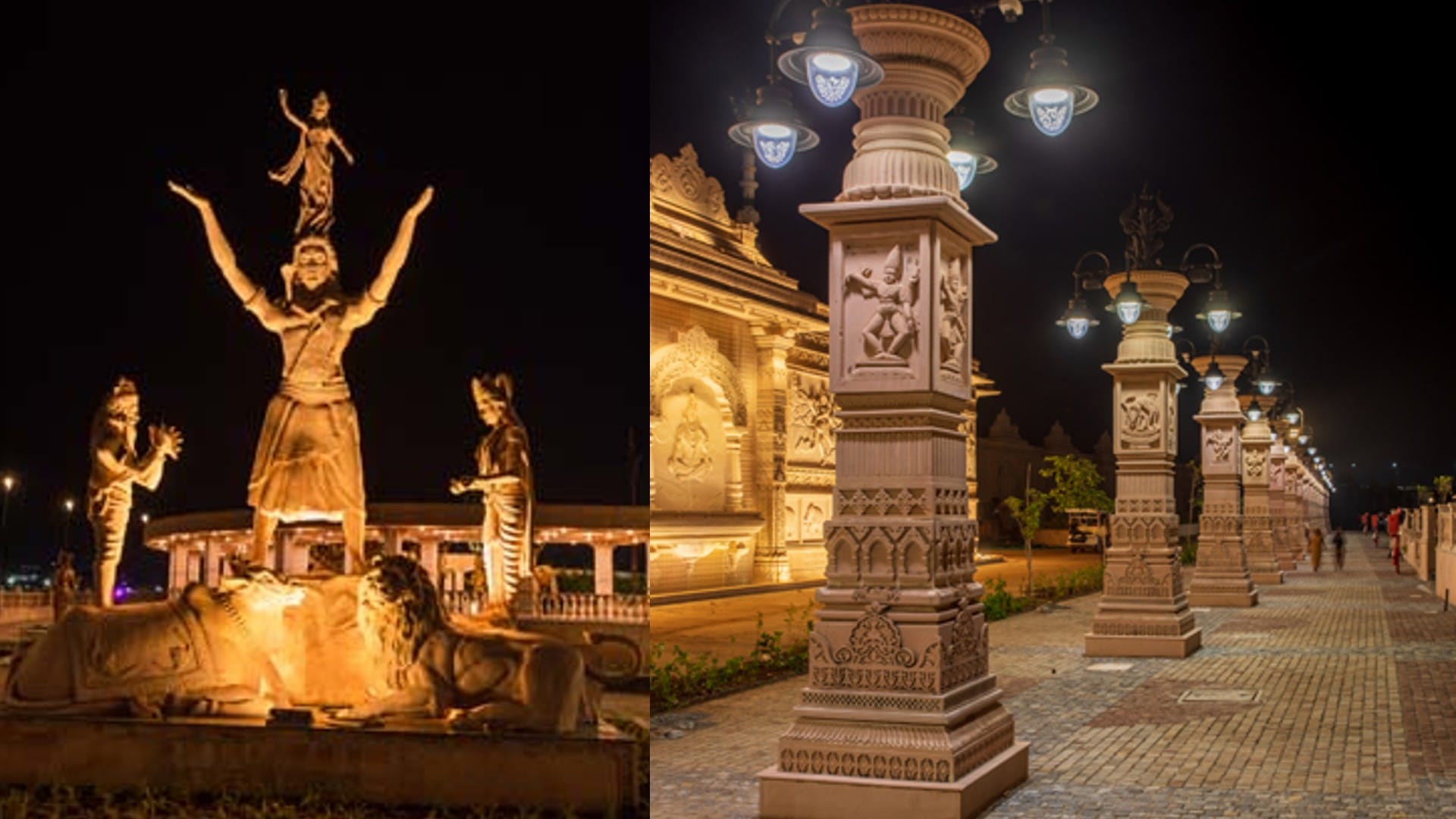 Shri Mahakal Lok Statues showing Shiv Leela in Mahakal Lok see here the grand form of Mahadev