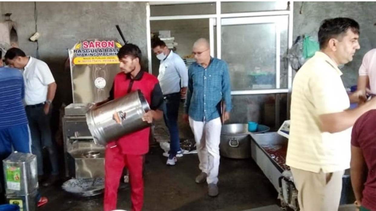 CM Flying raid on sweets warehouse in Belrakha village of Jind