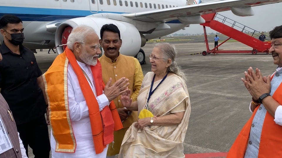 Prime Minister Narendra Modi and Sumitra Mahajan's meeting