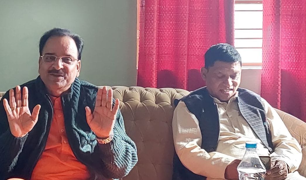 PC of Minister Ajay Bhatt in Dwarahat