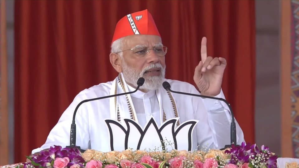 PM Modi Rajkot Speech today Jamkandorna in Gujarat