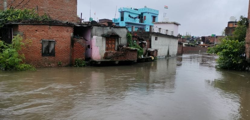 Water logging in Rudrapur.
