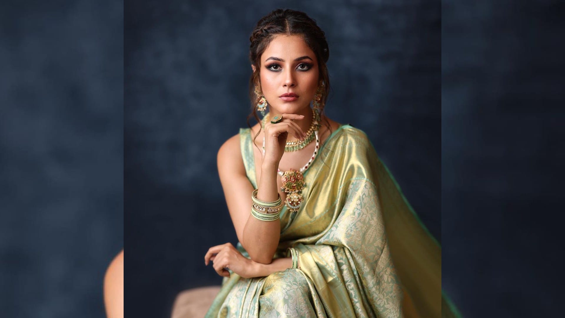 shehnaaz gill stuns in black sheer saree for ramesh taurani diwali party 2022