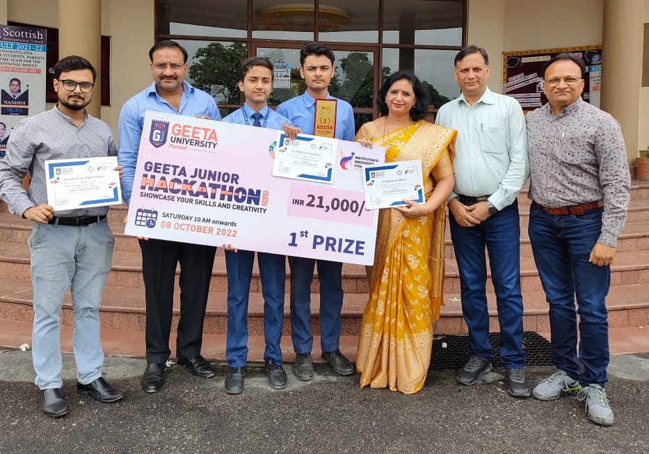 Saksham got first prize in Hackathon competition