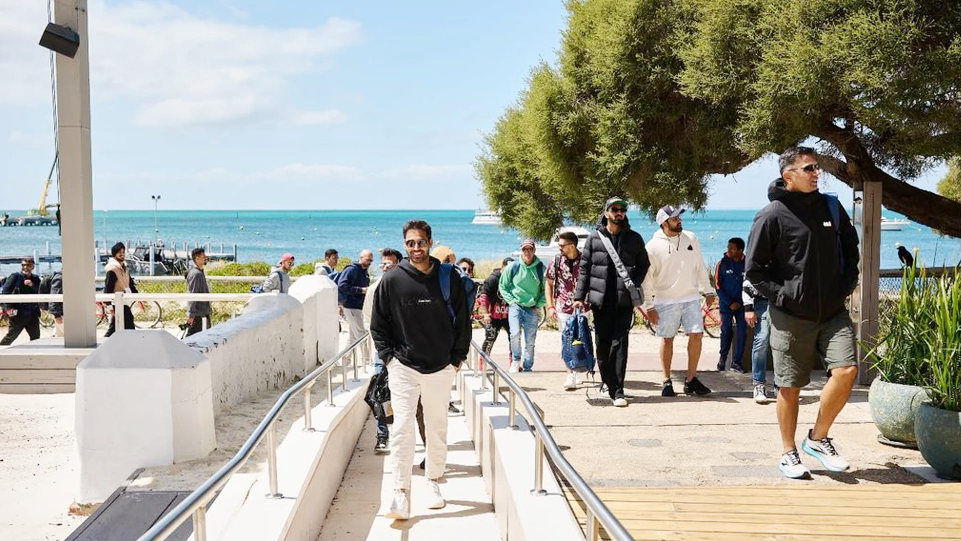 T20 WC: Indian team reaches Rottnest Island before T20 World Cup, Suryakumar drives steamer, watch video