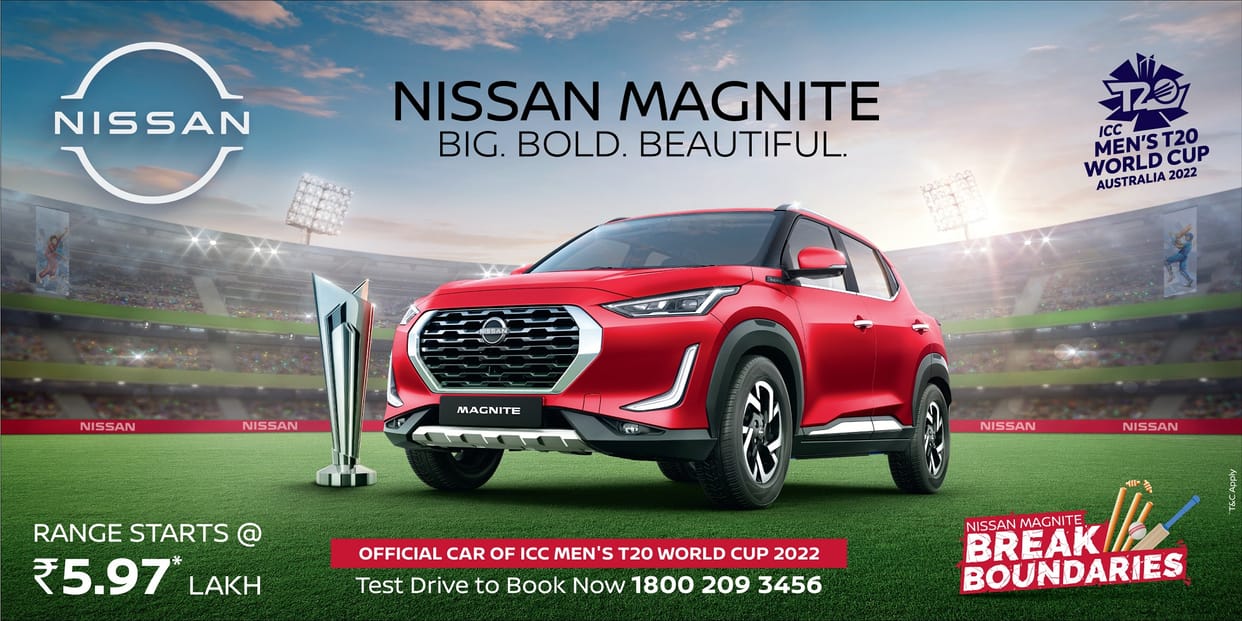 Nissan Motor India announces Nissan Magnite is official car of ICC Men’s T20 World Cup 2022
