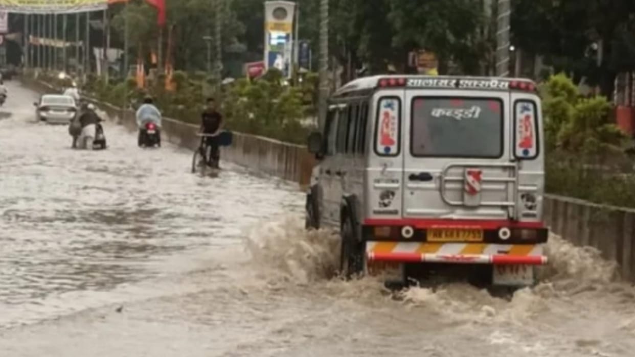 Ambala Highway turned into a pond after rain in Saharanpur district