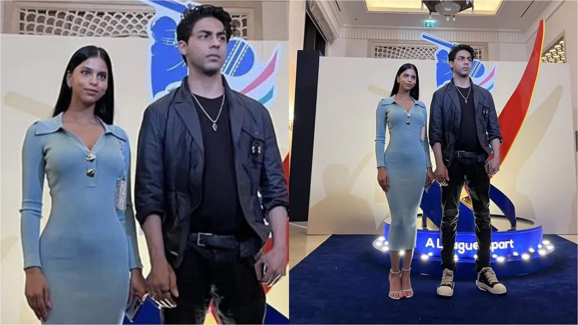 Shahrukh Khan's Daughter Suhana Khan Looks Stylish In Ice Blue Figure Hugging Dress For Airport Look