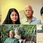 बेटी और नाती-नातिन के साथ समय बिताते लालू यादव।