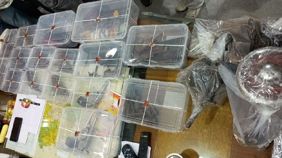 Illegal Arms being made in the closed acid factory two arrested