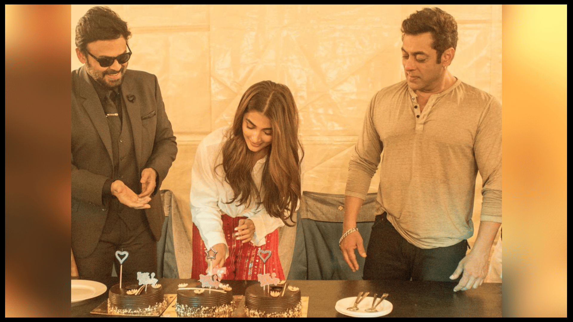 salman khan new look from kisi ka bhai kisi ki jaan viral from pooja hegde birthday blash