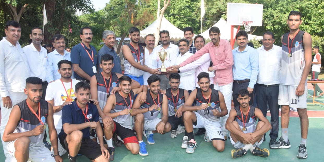 The team of Pandit Nekiram Sharma College became the winner of the basketball championship in Nekiram College