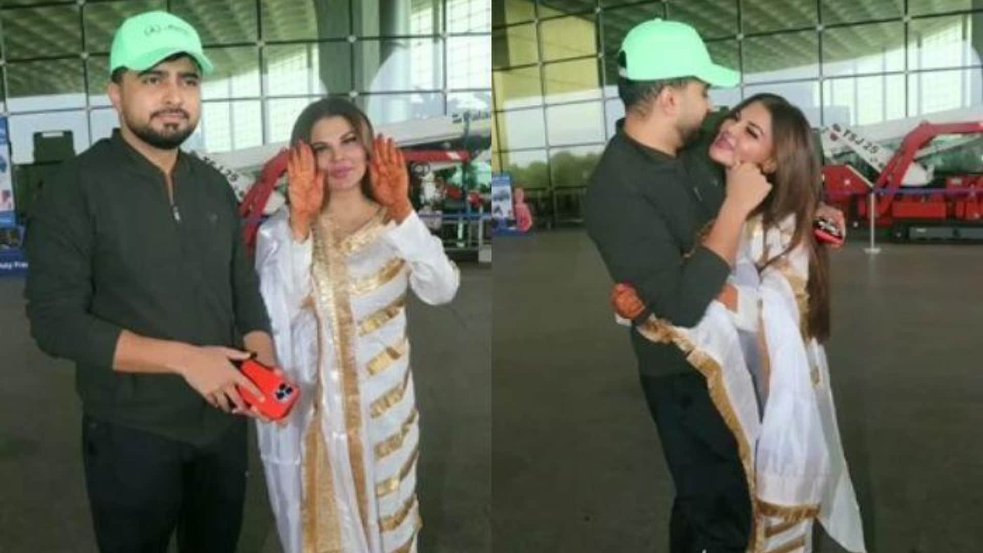Karwa Chauth 2022 Rakhi Sawant celebrates festival with boyfriend adil durrani flaunts her mehndi in video