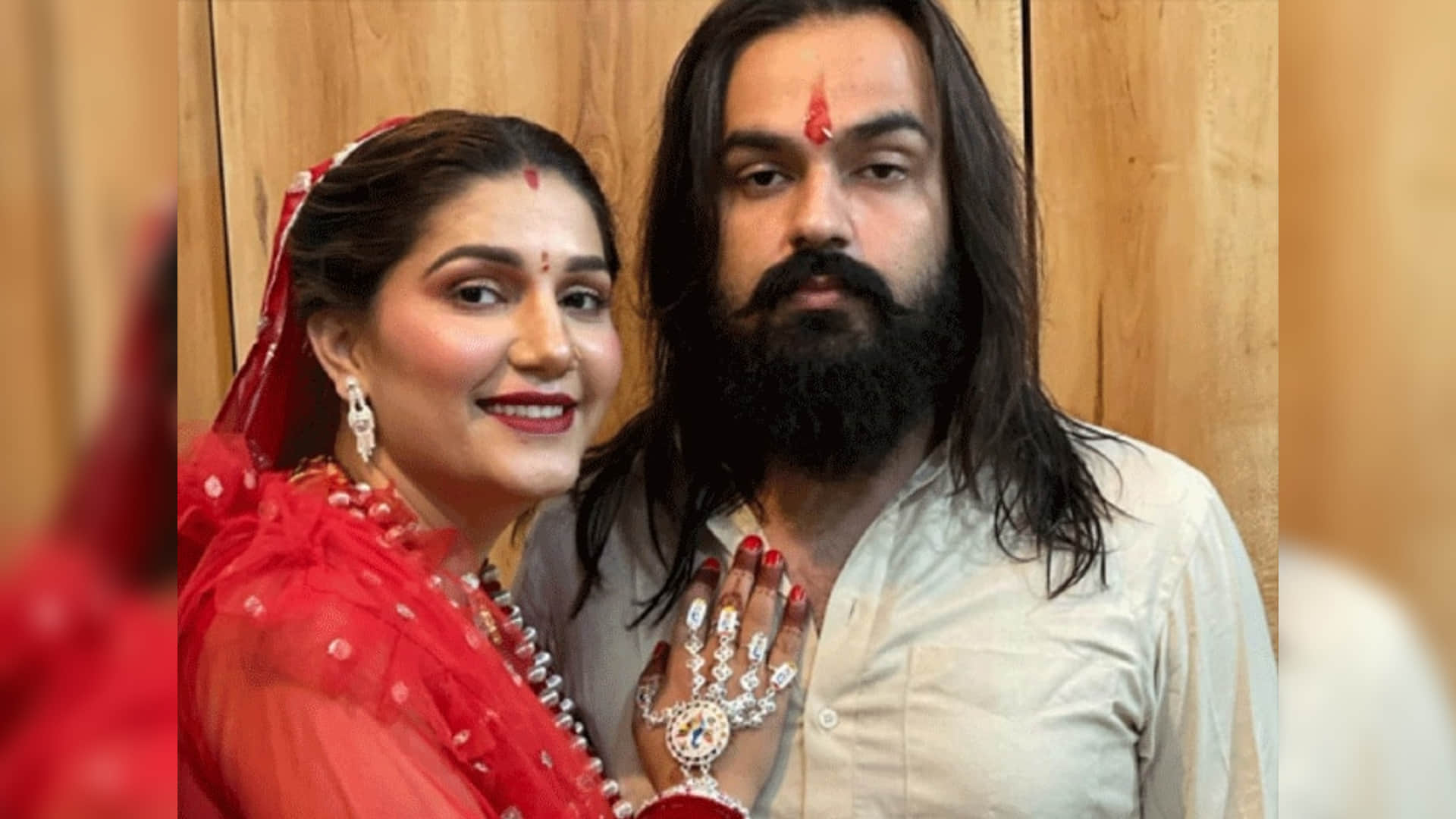 Karwa Chauth 2022 Haryanvi Dancer Sapna Choudhary looks beautiful in red saree, share video on social media