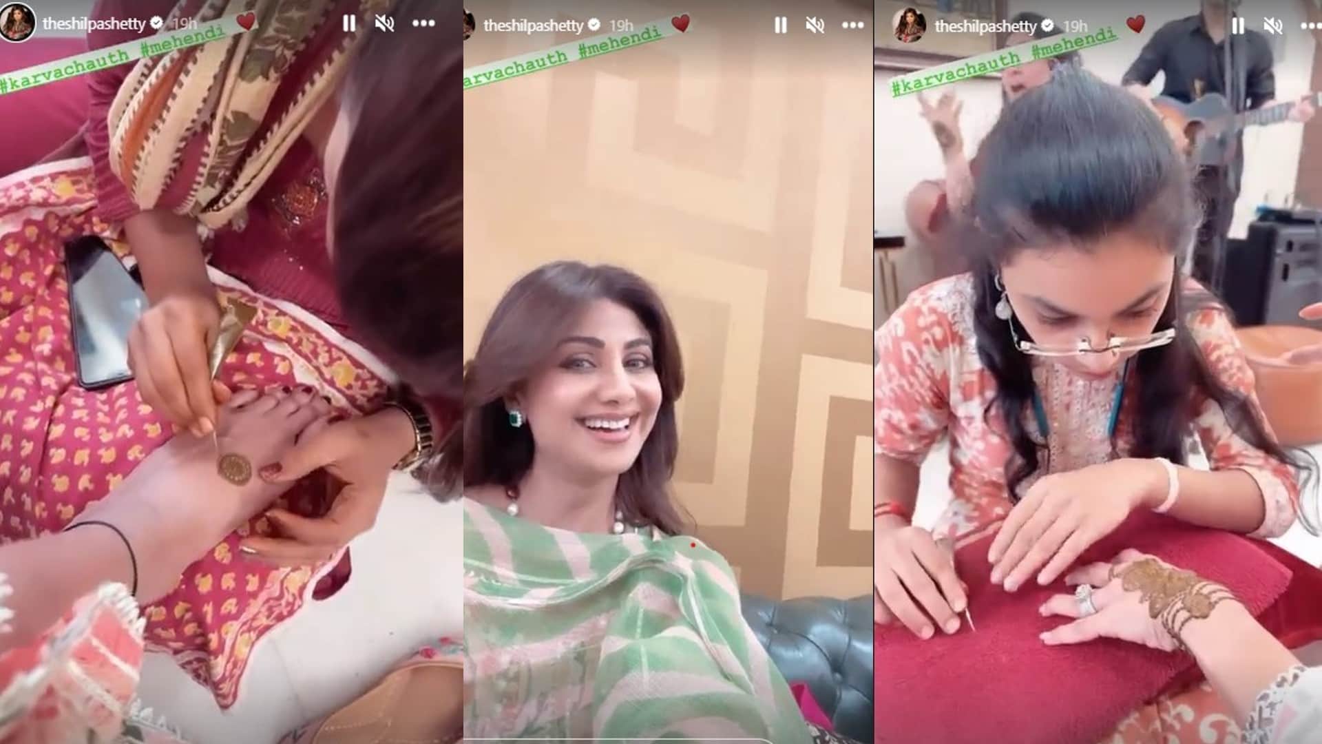 Karwa Chauth 2022 mouni roy to debina shilpa shetty shares mehndi pics and video on karva chauth see pictures